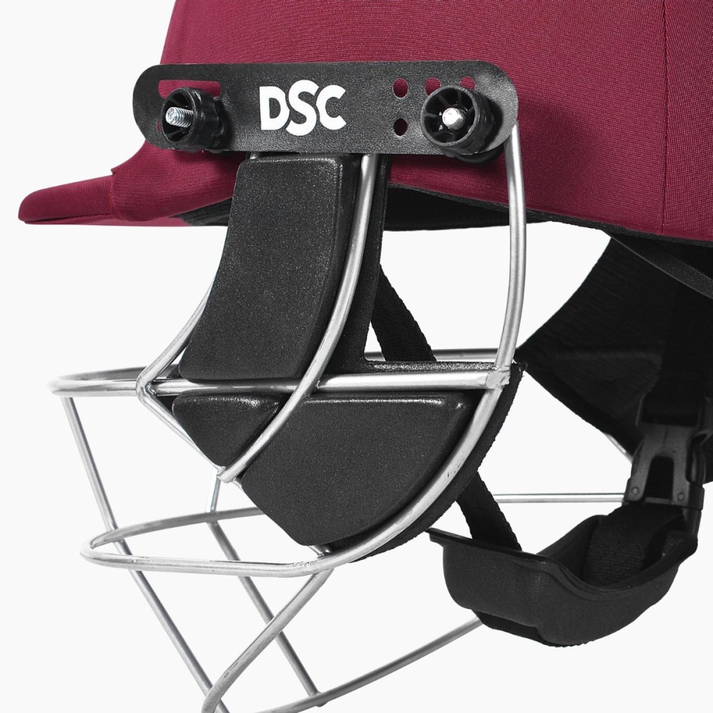 DSC Defender 2.0 Cricket Helmet, Maroon, Large