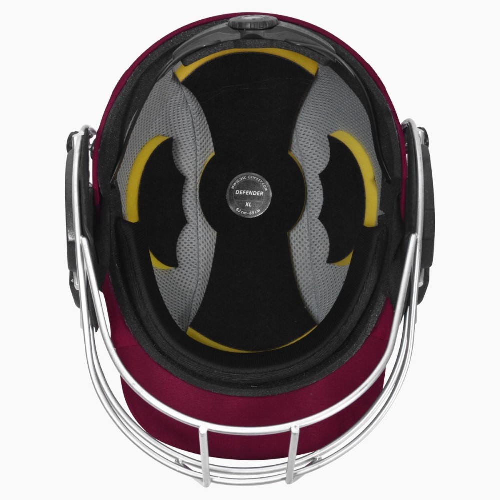 DSC Defender 2.0 Cricket Helmet, Maroon, Large