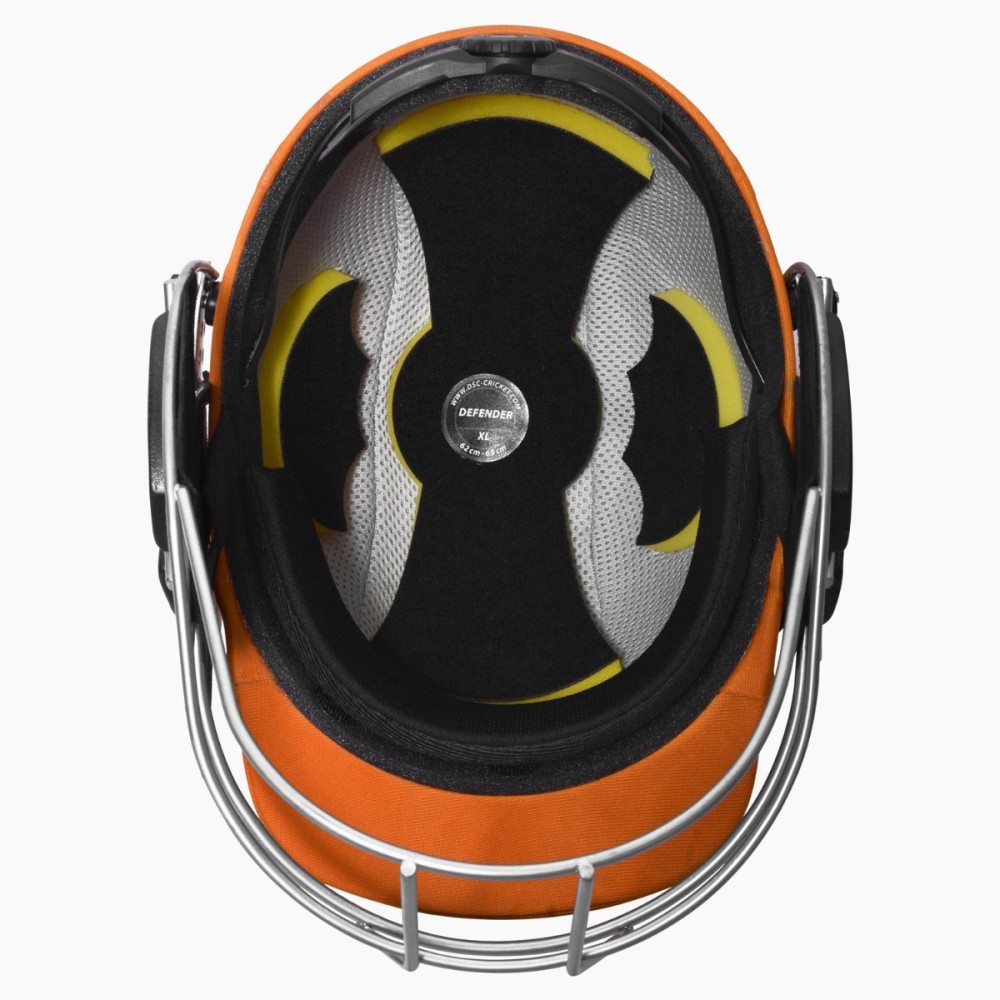 DSC Defender 2.0 Cricket Helmet, Orange, Large