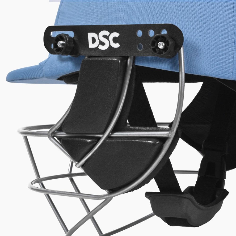 DSC Defender 2.0 Cricket Helmet, Sky Blue, Large