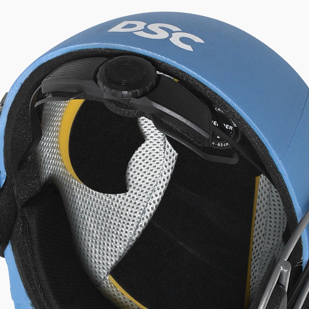 DSC Defender 2.0 Cricket Helmet, Sky Blue, Large