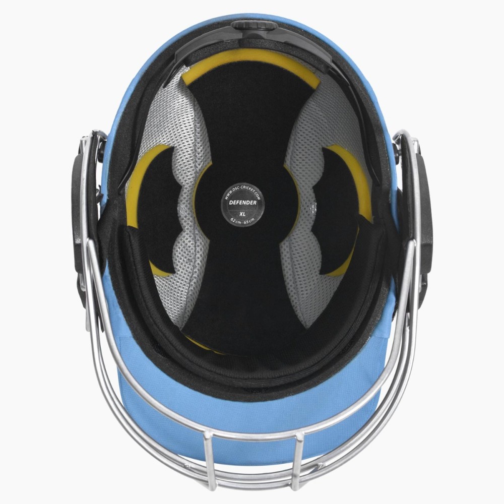 DSC Defender 2.0 Cricket Helmet, Sky Blue, Large