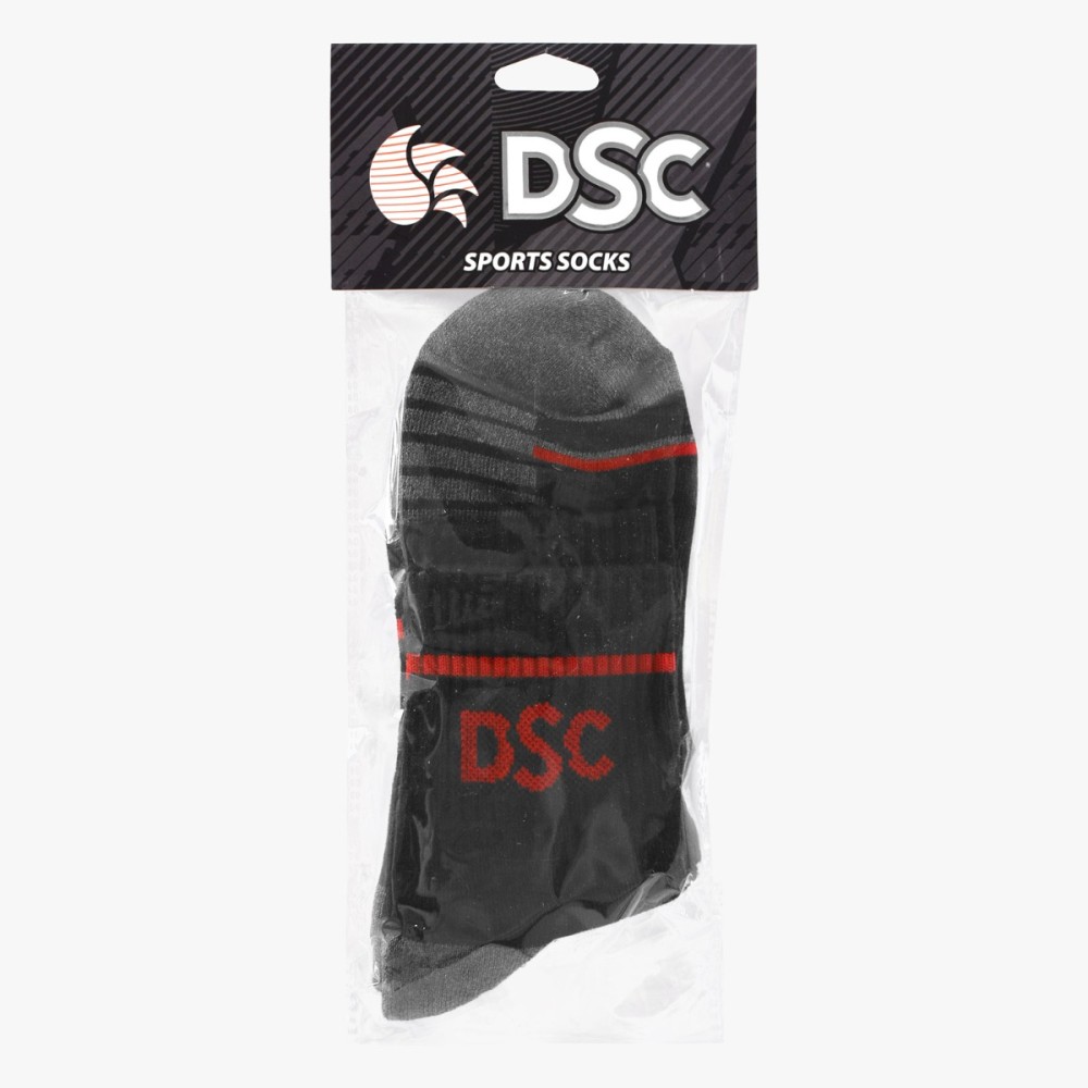 DSC DSC 06 Cricket Socks (Black/Grey Melange/Red) DSC DSC 06 Cricket Socks (Black/Grey Melange/Red)
