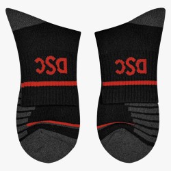 DSC DSC 06 Cricket Socks (Black/Grey Melange/Red)