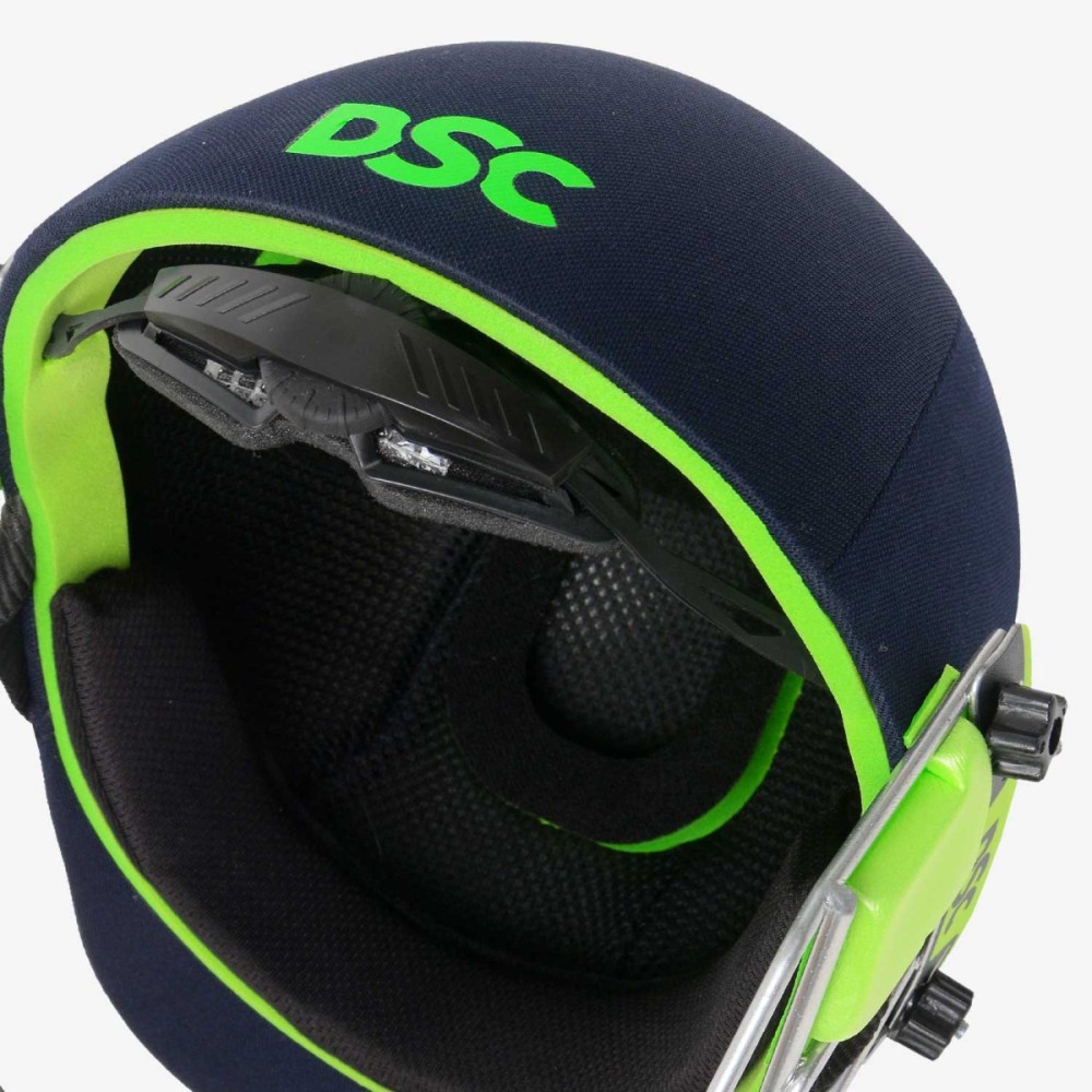DSC Edge Pro Cricket Helmet, Navy, L