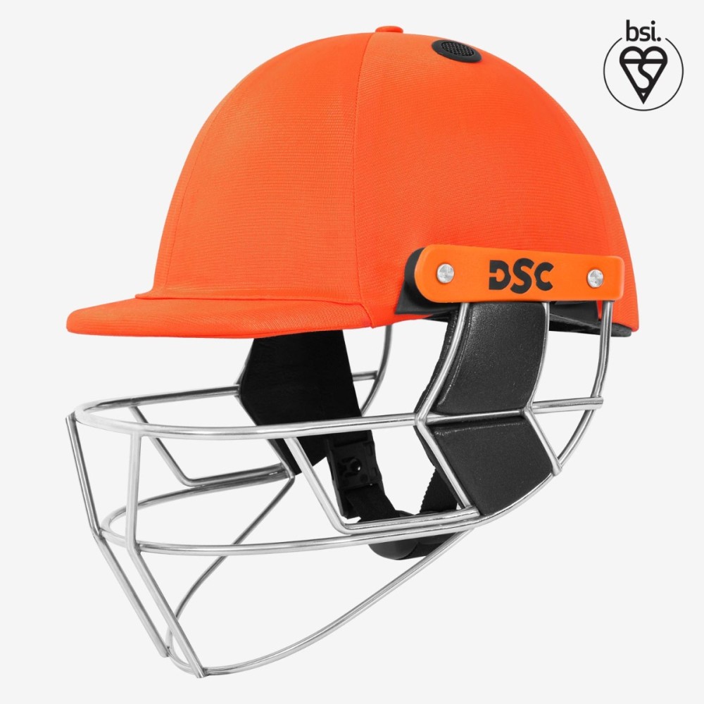 DSC Empra SS Cricket Helmet, Orange, Large