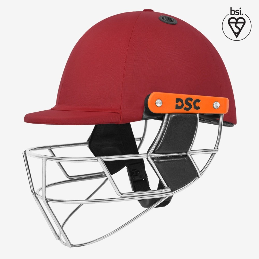 DSC Empra SS Cricket Helmet, Red, Large
