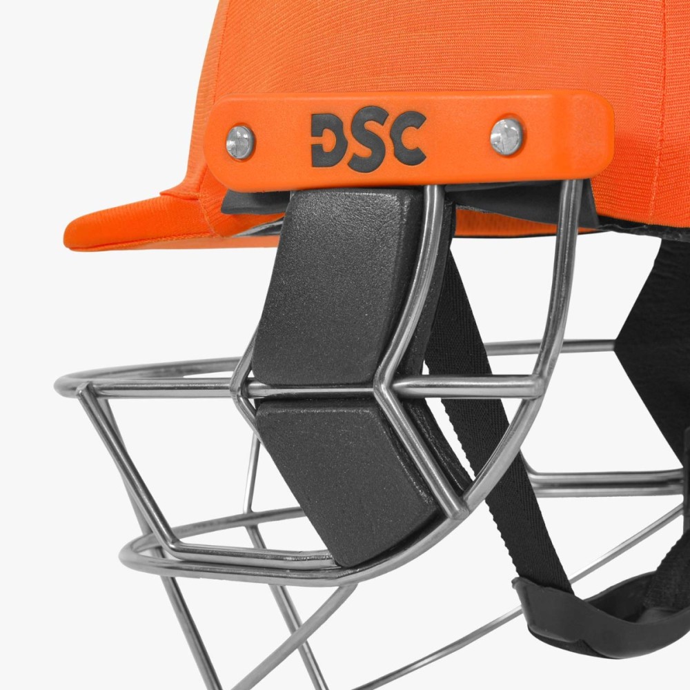 DSC Empra Titanium Cricket Helmet, Orange, Large