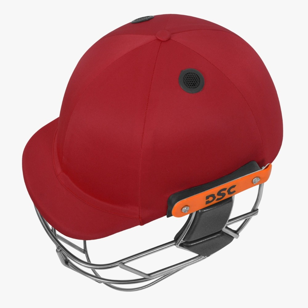 DSC Empra Titanium Cricket Helmet, Red, Large