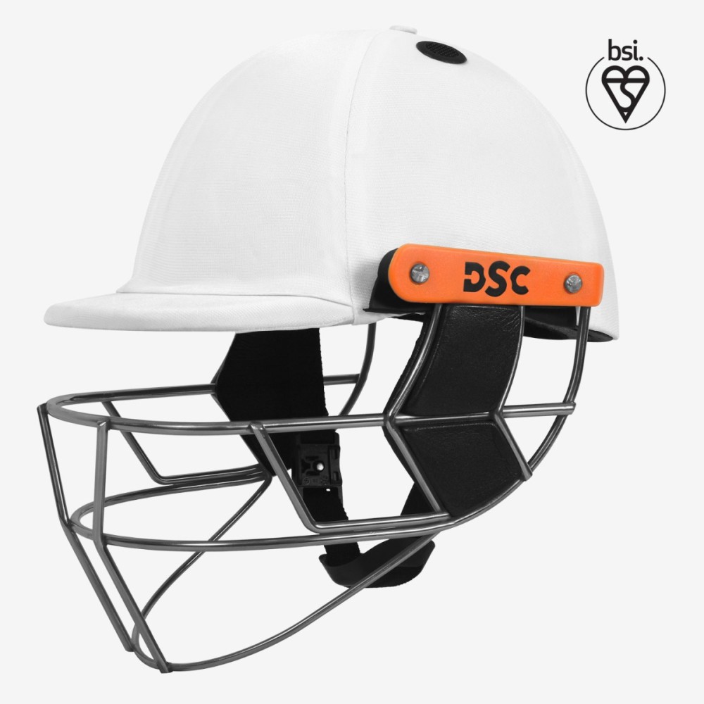 DSC Empra Titanium Cricket Helmet, White, Large