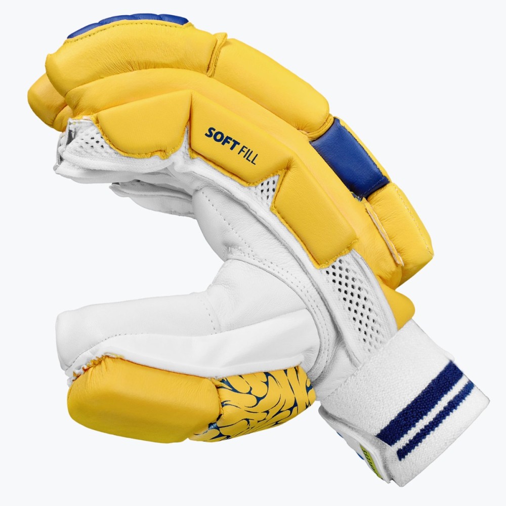 DSC Flite 20/20 Batting Gloves (Yellow), Mens Left