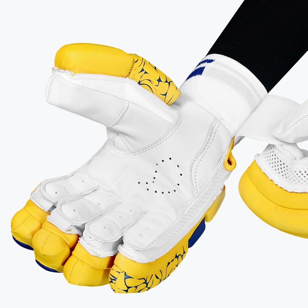 DSC Flite 20/20 Batting Gloves (Yellow), Mens Left