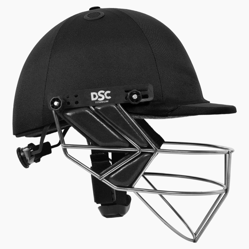 DSC Fort 44 Lite Titanium Cricket Helmet, Black, Large DSC Fort 44 Lite Titanium Cricket Helmet, Black, Large