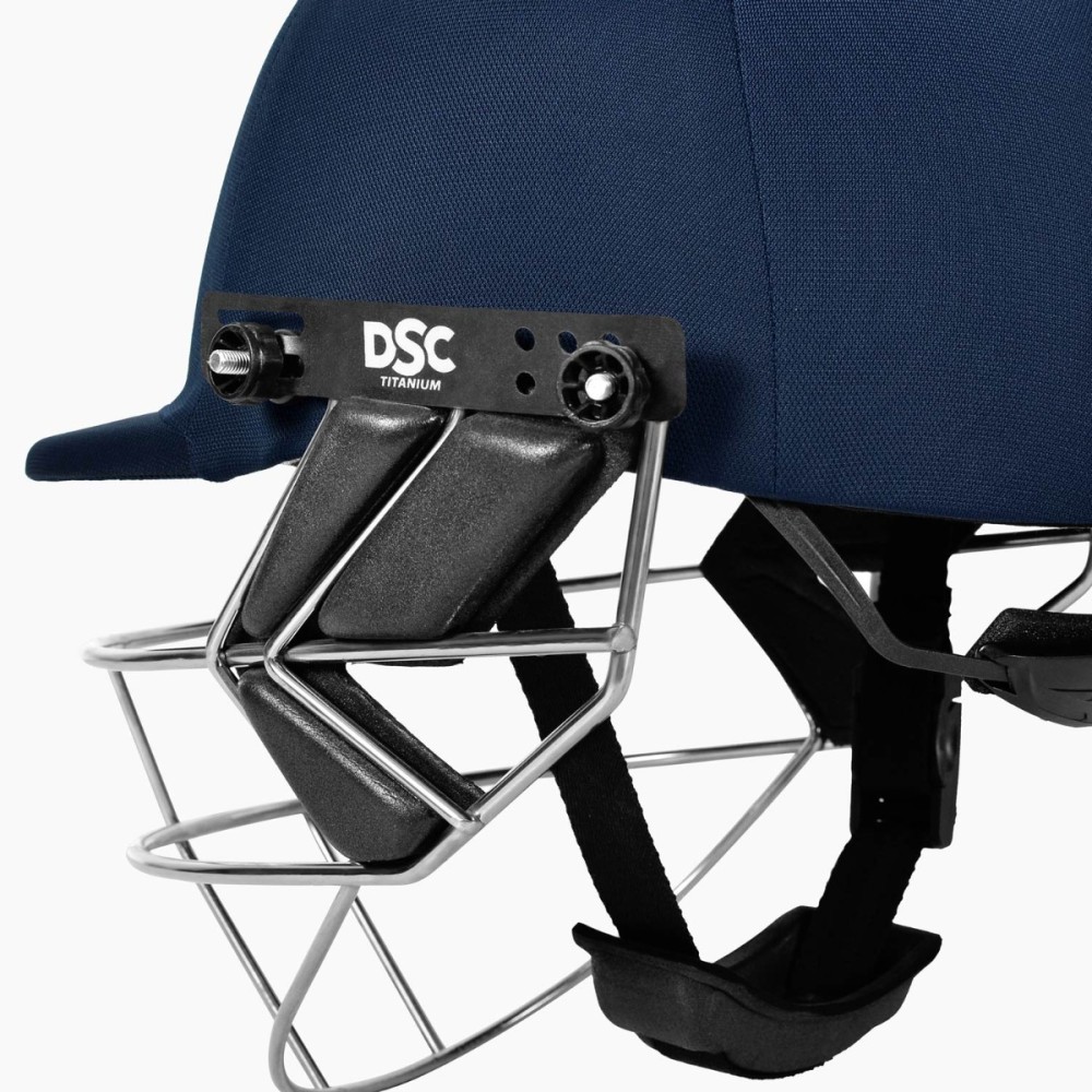 DSC Fort 44 Lite Titanium Cricket Helmet, Navy, Large DSC Fort 44 Lite Titanium Cricket Helmet, Navy, Large