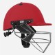 DSC Fort 44 Lite Titanium Cricket Helmet, Red, Large