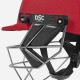 DSC Fort 44 Lite Titanium Cricket Helmet, Red, Large