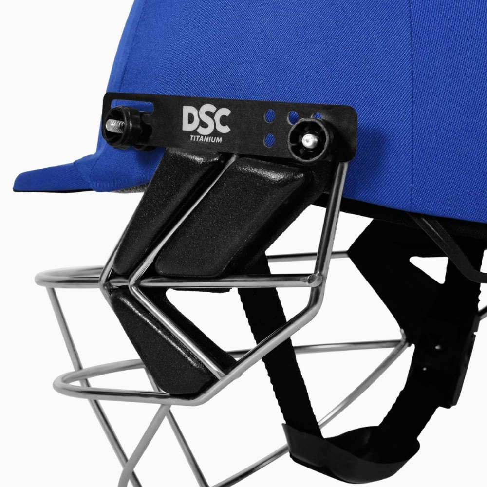 DSC Fort 44 Lite Titanium Cricket Helmet, Royal Blue, Large DSC Fort 44 Lite Titanium Cricket Helmet, Royal Blue, Large