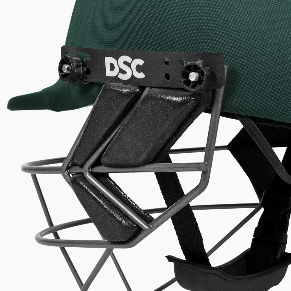 DSC Fort 44 Pro Cricket Helmet, Green, Large