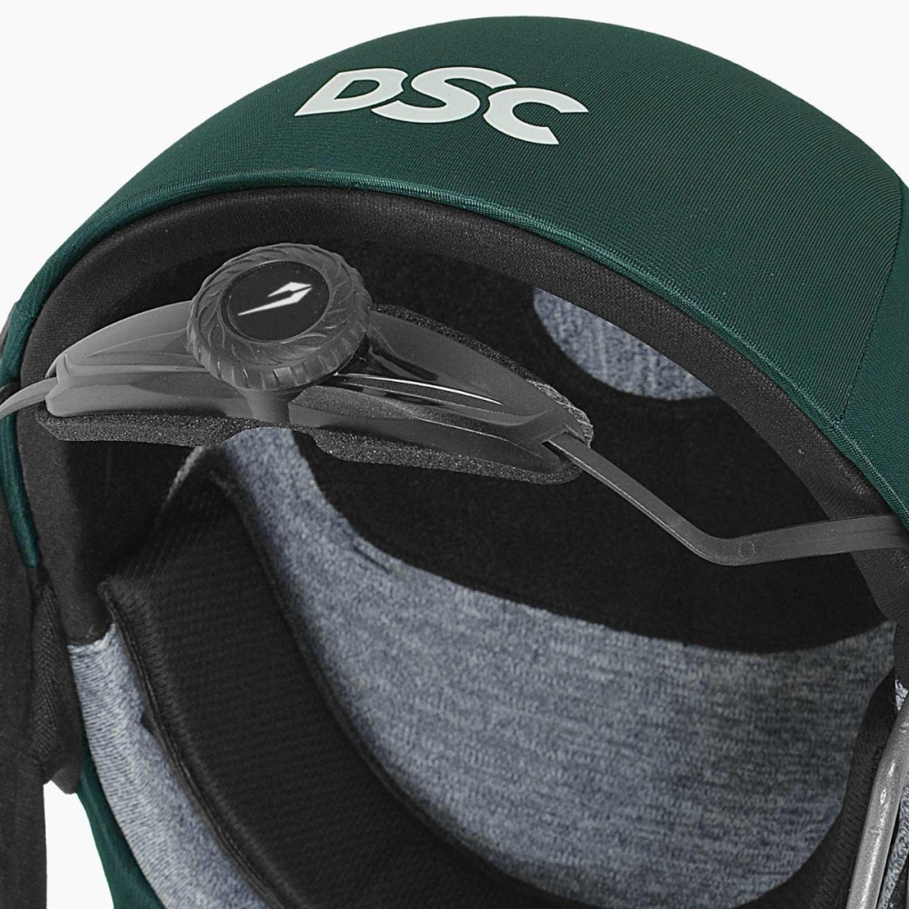DSC Fort 44 Pro Cricket Helmet, Green, Large