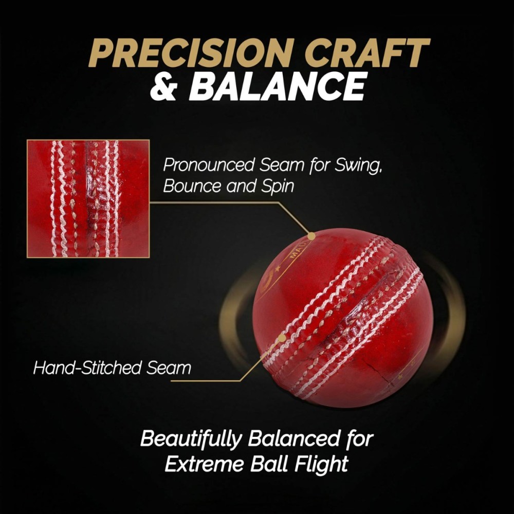 DSC Grade Leather Ball, Red