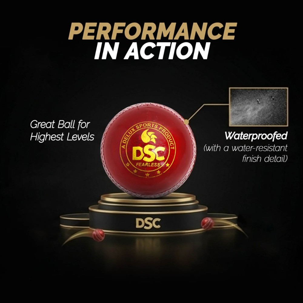 DSC Grade Leather Ball, Red