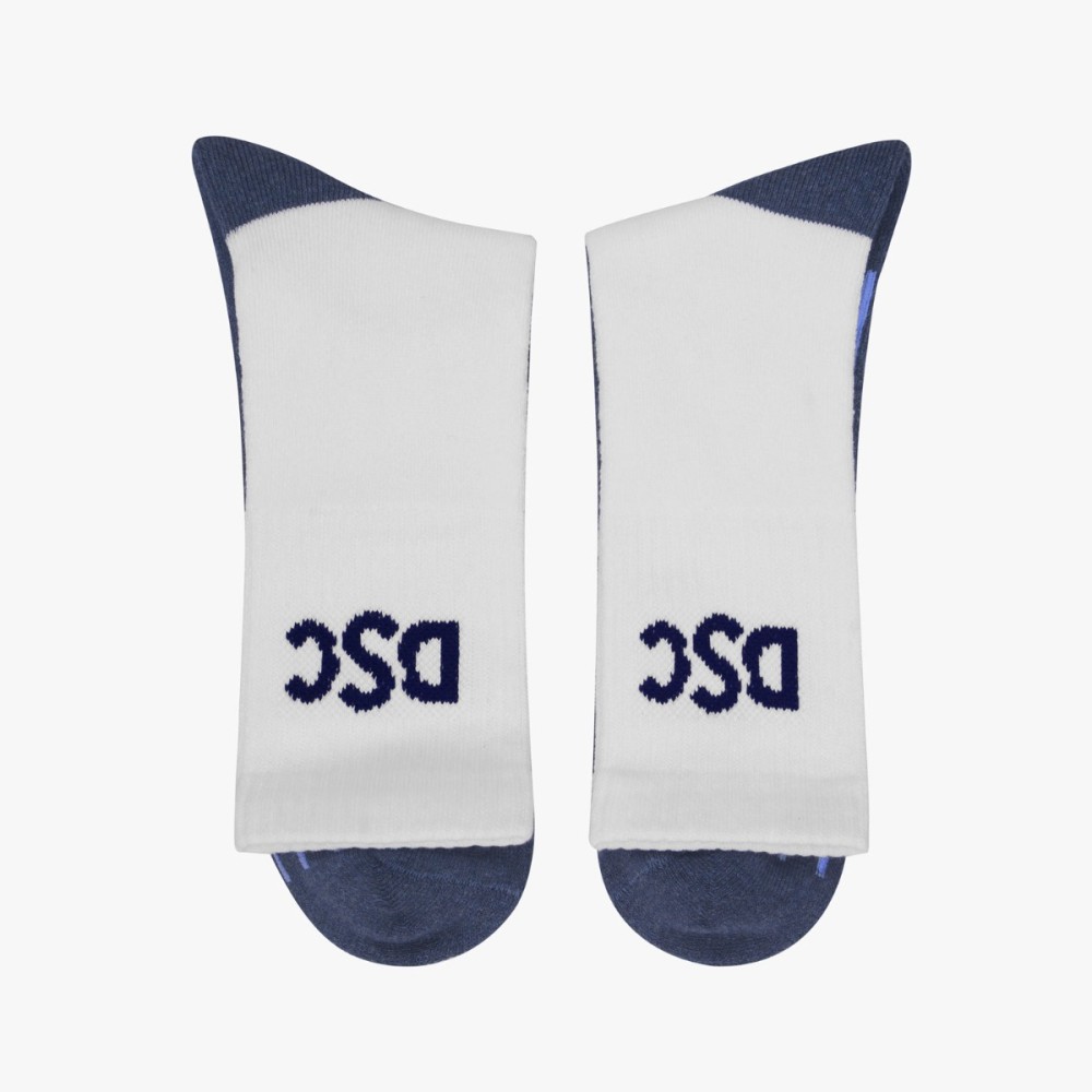 DSC Intense Passion Cricket Socks (White/Denim Blue)