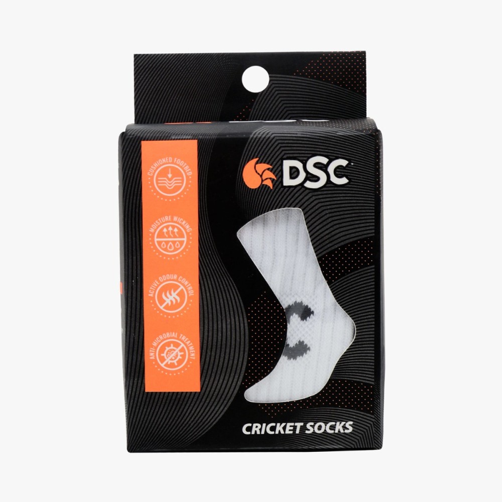 DSC Intense Passion Cricket Socks (White/Grey)