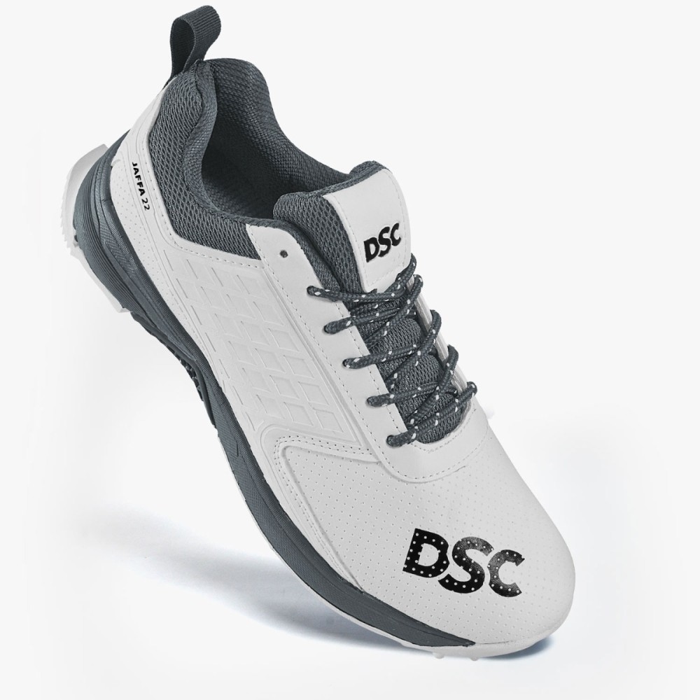 DSC Jaffa 22 Cricket Shoes (White / Grey), White/grey, 10