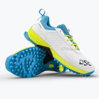 DSC Jaffa 22 Cricket Shoes (White / Lime Yellow), White/lemon Yellow, 10