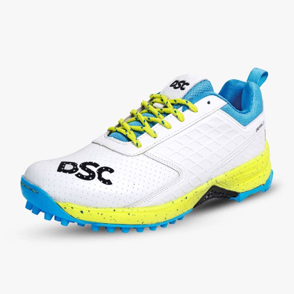 DSC Jaffa 22 Cricket Shoes (White / Lime Yellow), White/lemon Yellow, 10 DSC Jaffa 22 Cricket Shoes (White / Lime Yellow), White/lemon Yellow, 10