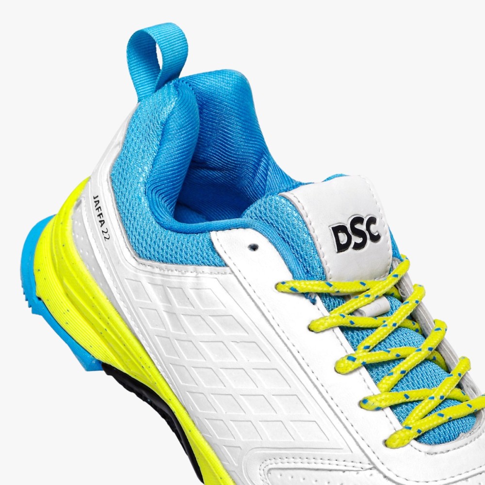 DSC Jaffa 22 Cricket Shoes (White / Lime Yellow), White/lemon Yellow, 10 DSC Jaffa 22 Cricket Shoes (White / Lime Yellow), White/lemon Yellow, 10