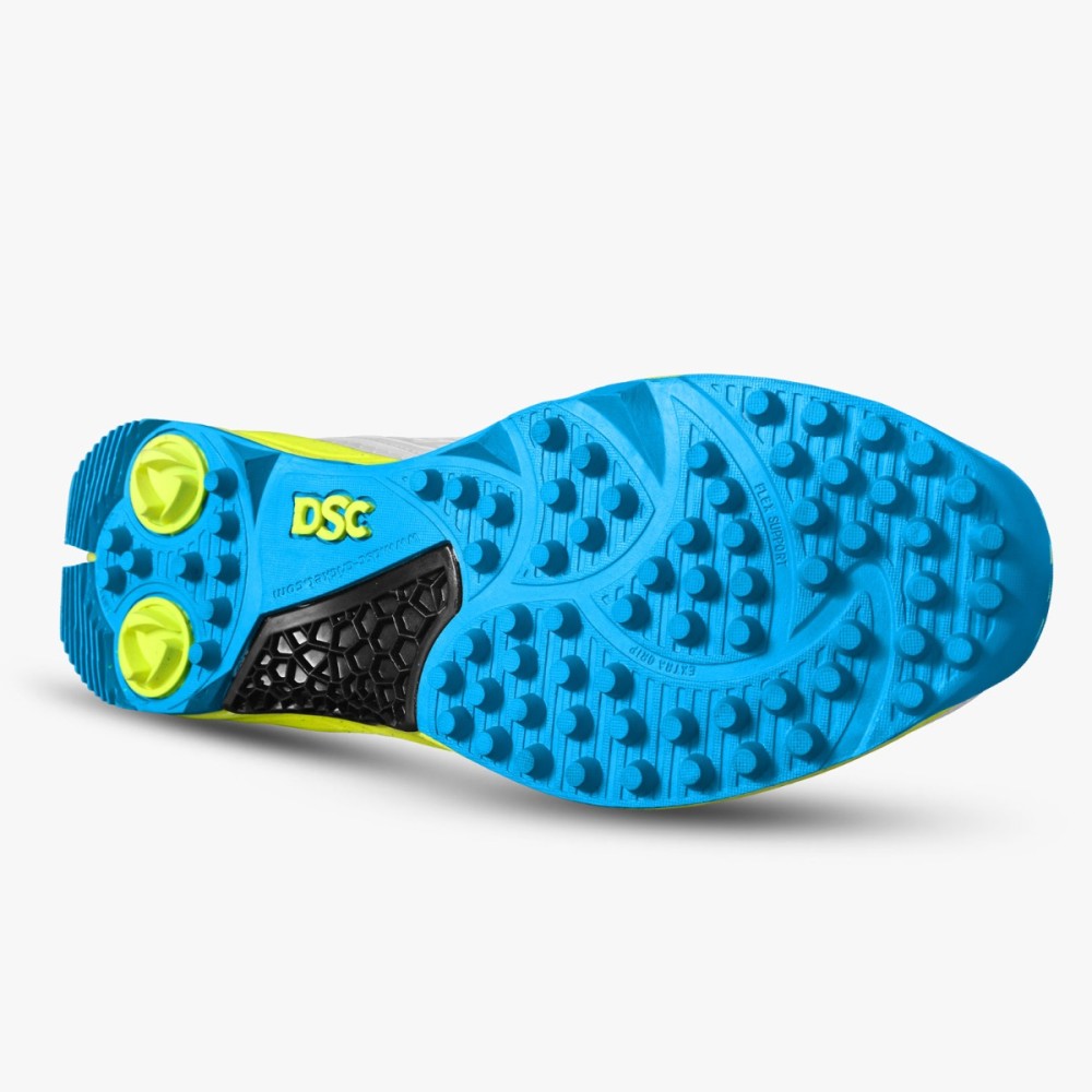 DSC Jaffa 22 Cricket Shoes (White / Lime Yellow), White/lemon Yellow, 10 DSC Jaffa 22 Cricket Shoes (White / Lime Yellow), White/lemon Yellow, 10