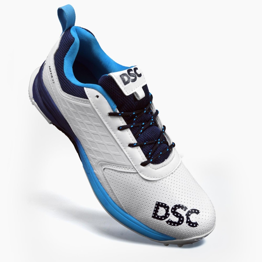 DSC Jaffa 22 Cricket Shoes (White / Navy), White/blue, 10
