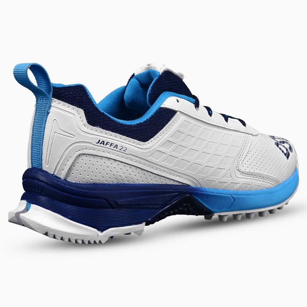 DSC Jaffa 22 Cricket Shoes (White / Navy), White/blue, 10