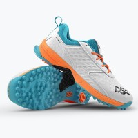 DSC Jaffa 22 Cricket Shoes (White / Orange), White/orange, 10