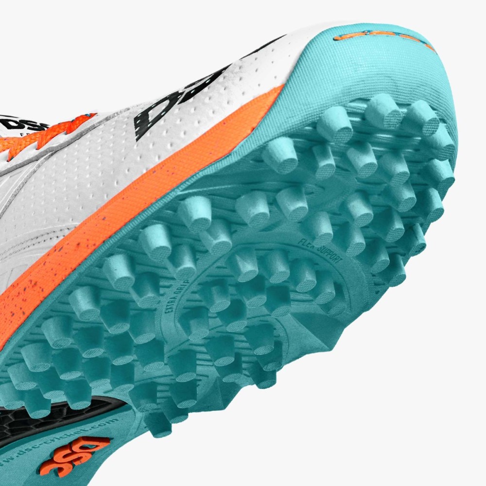 DSC Jaffa 22 Cricket Shoes (White / Orange), White/orange, 10 DSC Jaffa 22 Cricket Shoes (White / Orange), White/orange, 10