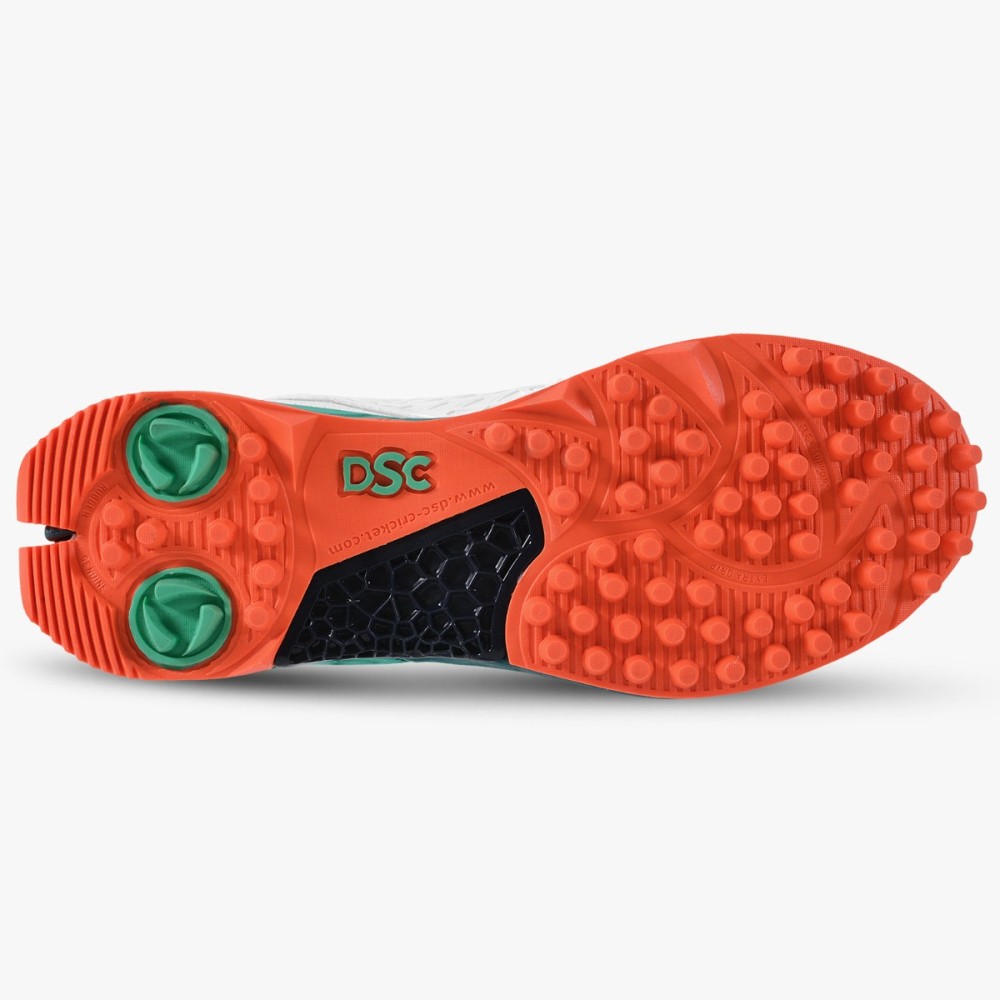 DSC Jaffa 22 Cricket Shoes (White / Sea Green), Sea Green/flouro Orange, 10 DSC Jaffa 22 Cricket Shoes (White / Sea Green), Sea Green/flouro Orange, 10