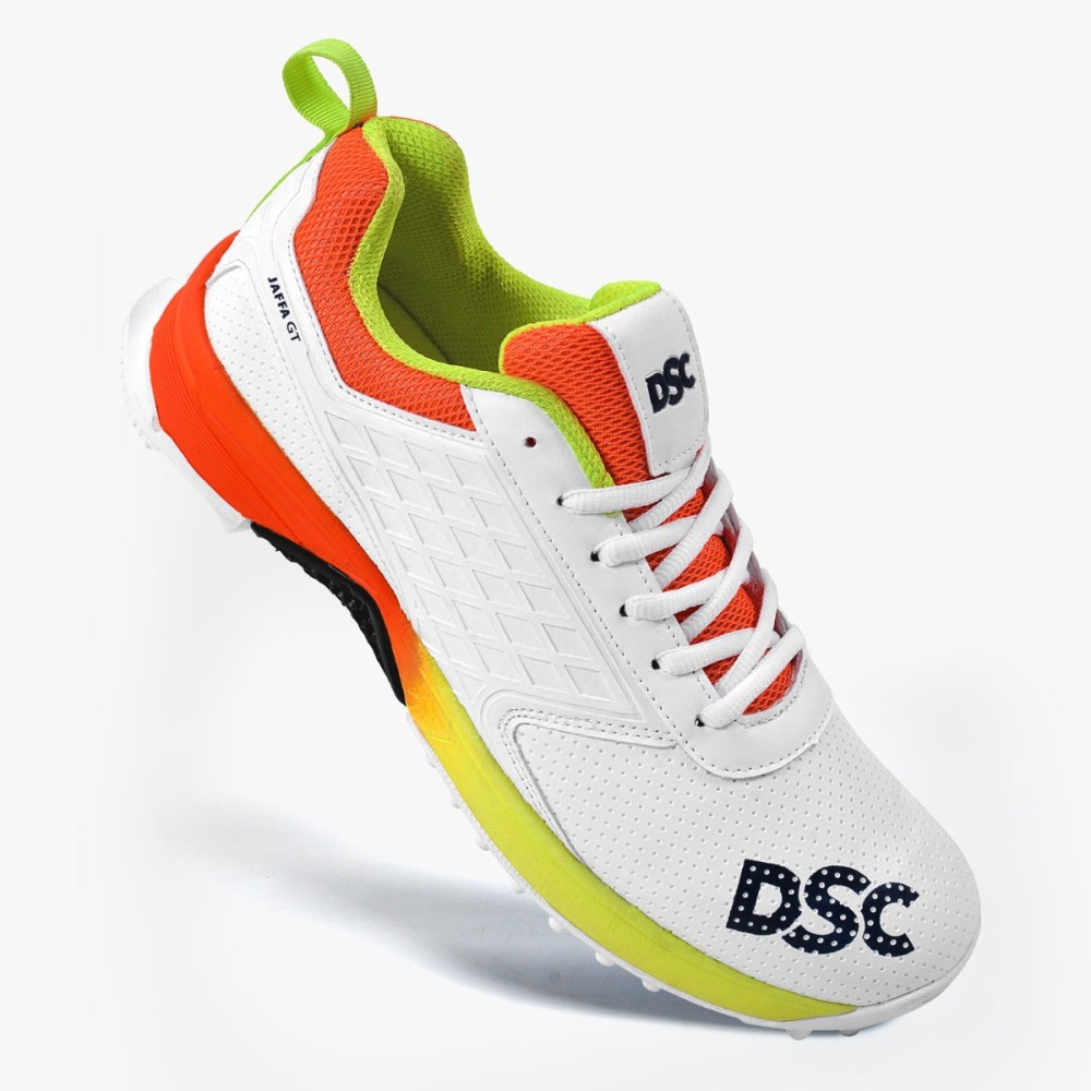 DSC Jaffa GT Cricket Shoes (Lime / Orange), LMOR24, 10