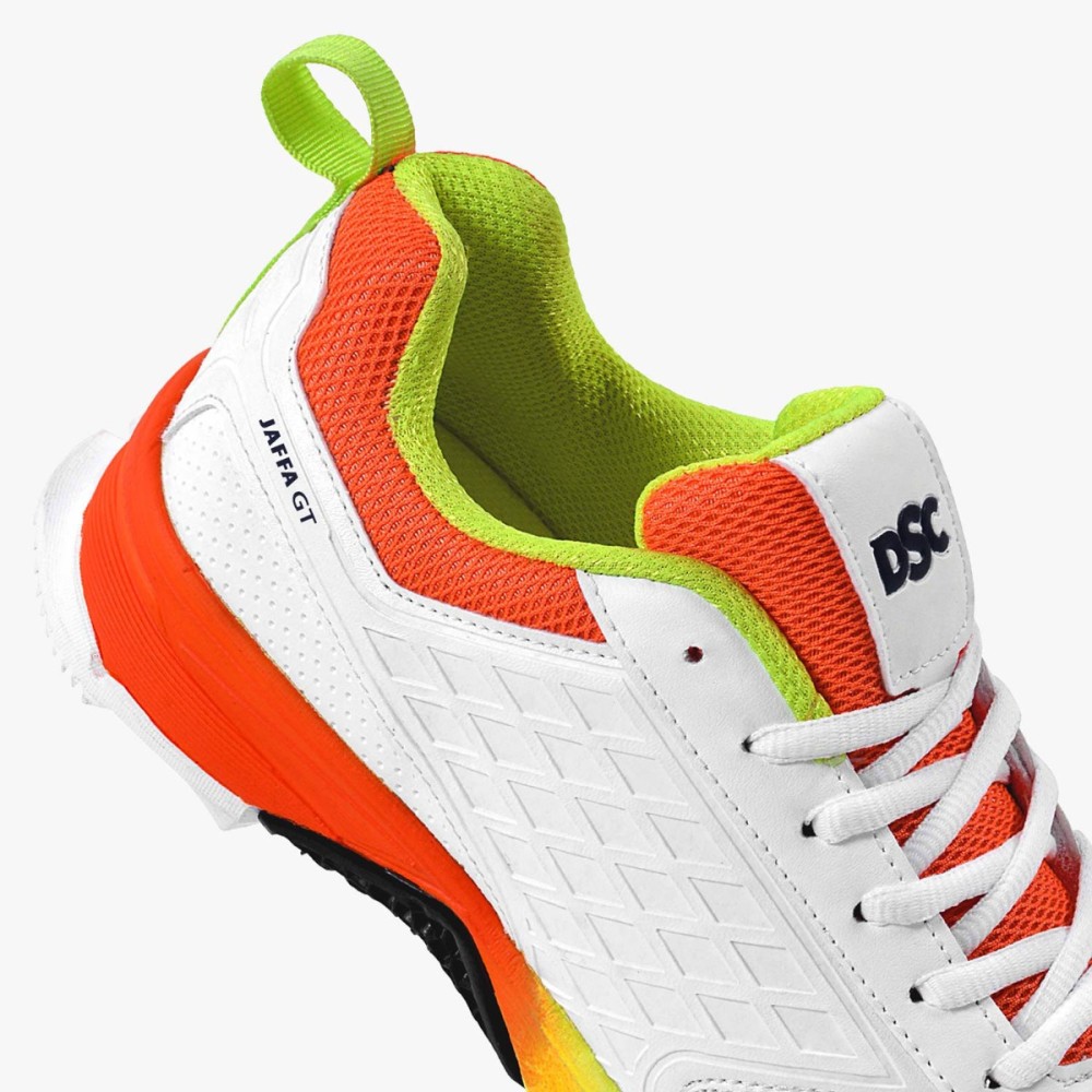 DSC Jaffa GT Cricket Shoes (Lime / Orange), LMOR24, 10