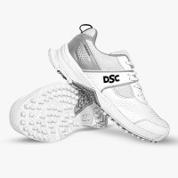 DSC Jaffa Neo Cricket Shoes (White / Silver), White, 10