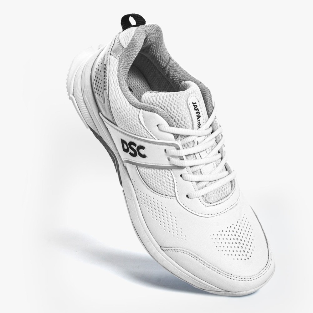 DSC Jaffa Neo Cricket Shoes (White / Silver), White, 10 DSC Jaffa Neo Cricket Shoes (White / Silver), White, 10