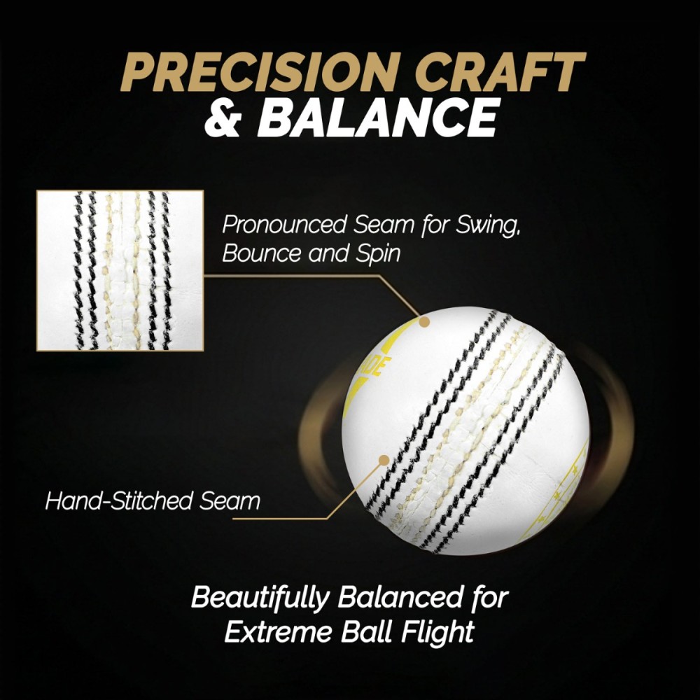 DSC Match Grade Leather Ball, White