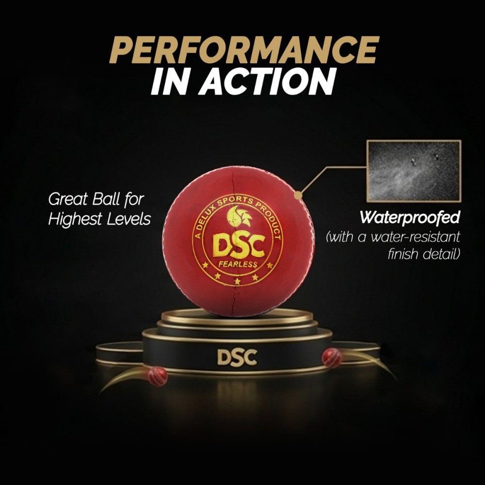 DSC Pace 20 Leather Ball, Red