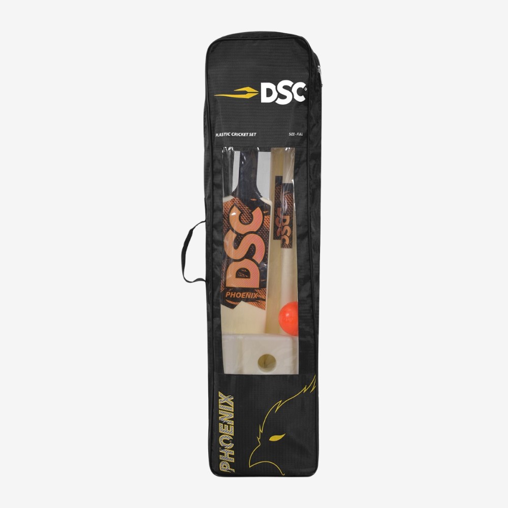 DSC Phoenix Cricket Set (White, Junior), Size 2