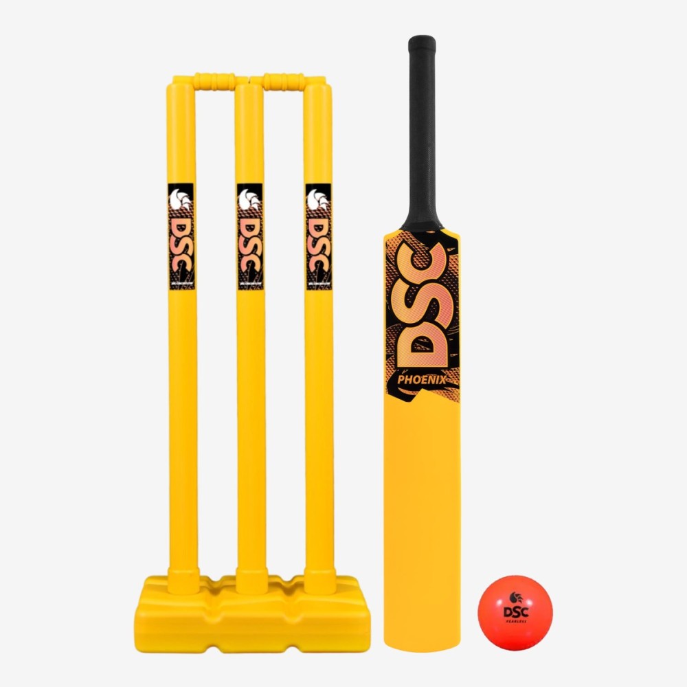DSC Phoenix Cricket Set (Yellow, Junior), Size 2 DSC Phoenix Cricket Set (Yellow, Junior), Size 2