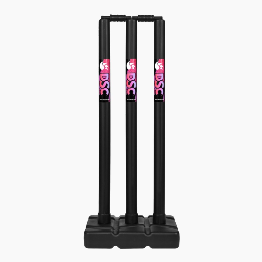 DSC Plastic Cricket Stumps (Mens), Black