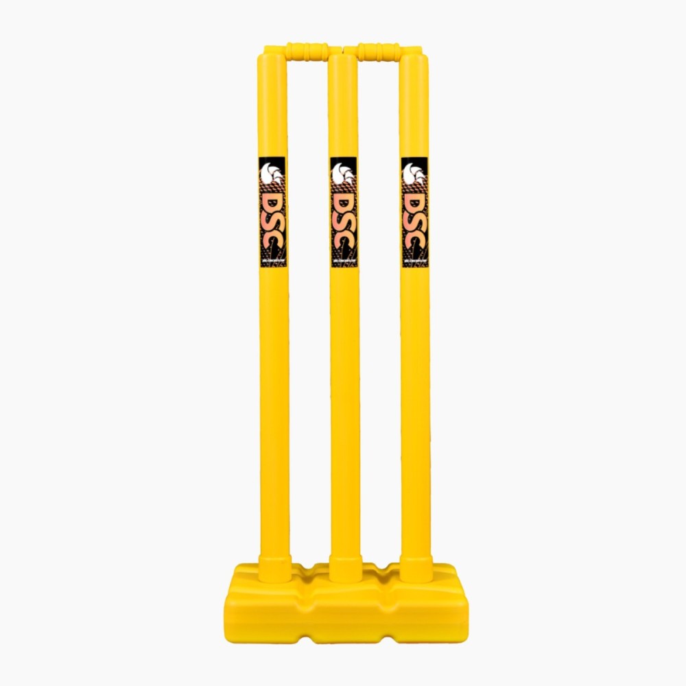 DSC Plastic Cricket Stumps (Mens), Yellow