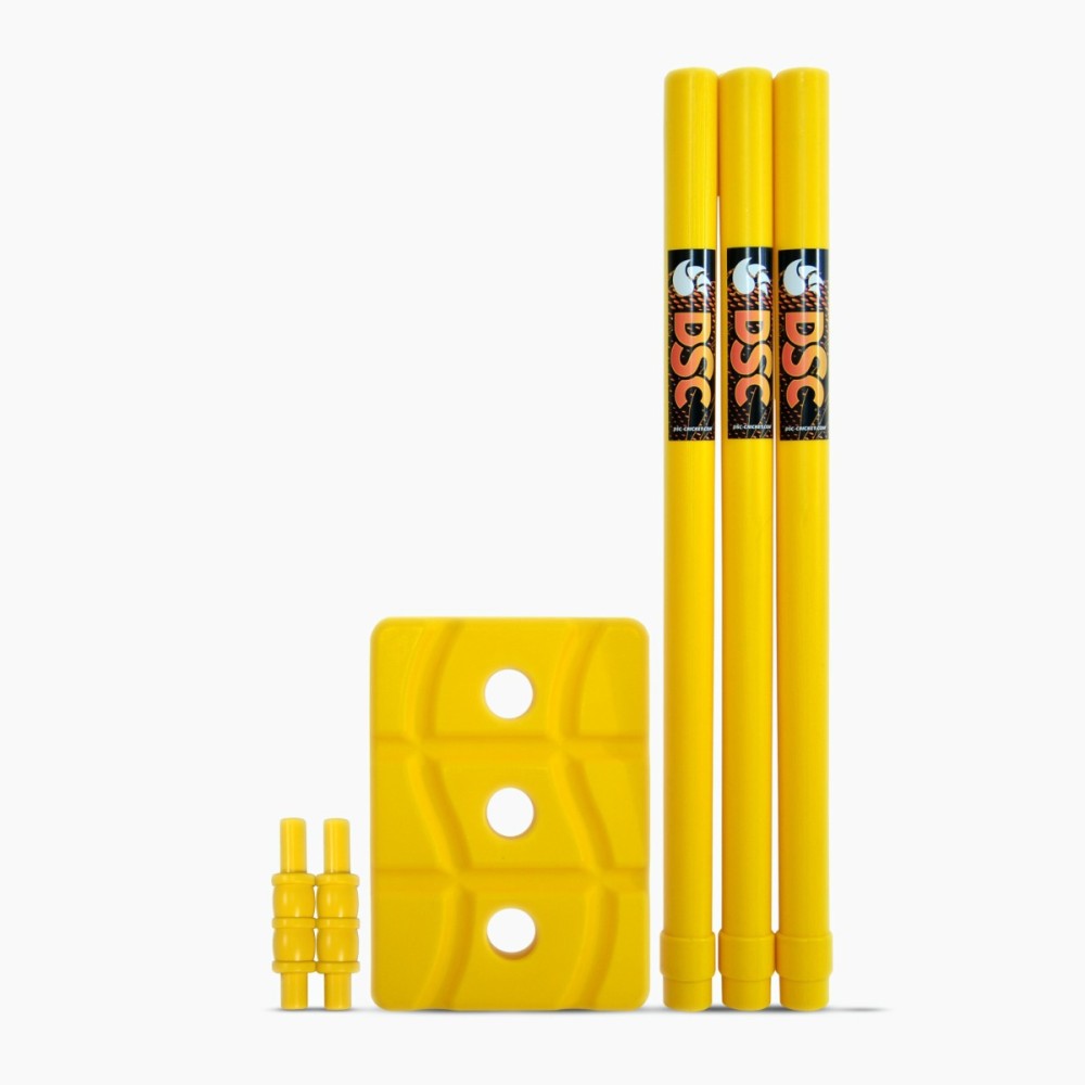 DSC Plastic Cricket Stumps (Mens), Yellow