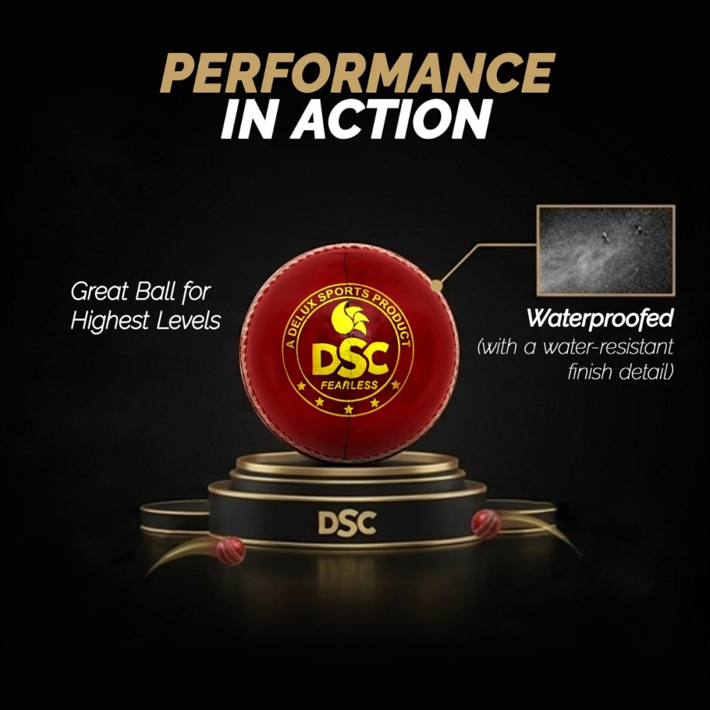 DSC Premier Leather Ball, Red