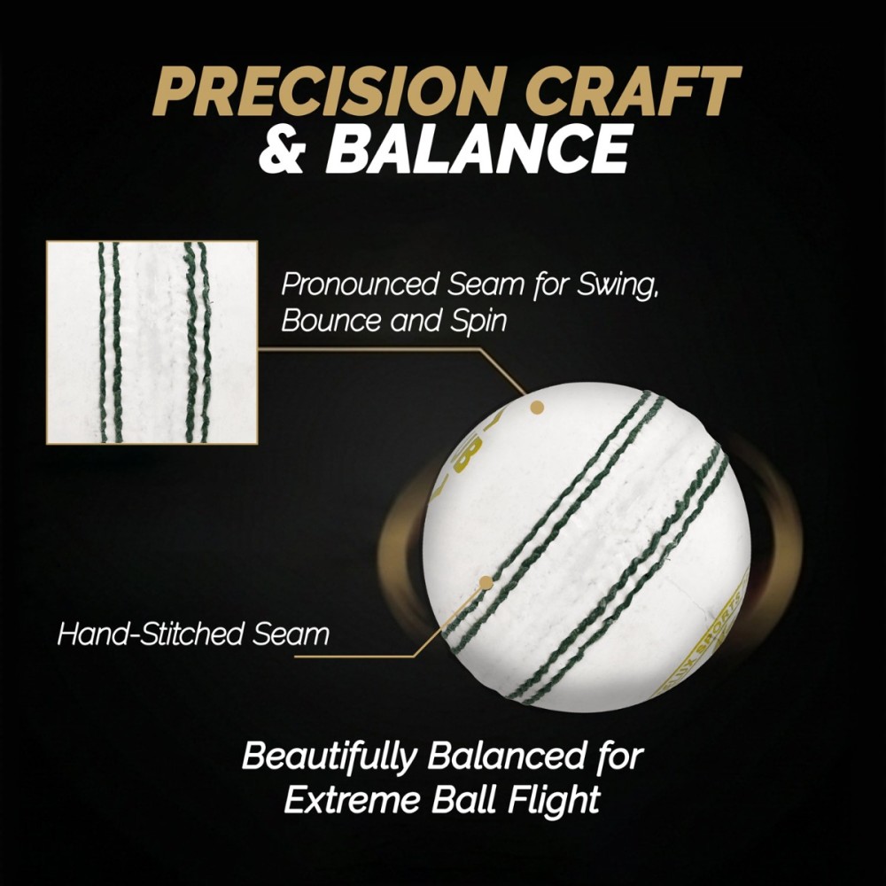 DSC Pro Club Leather Ball, White DSC Pro Club Leather Ball, White
